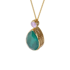 Orbita necklace, Drop cut crystal, Multicolored, Gold-tone plated